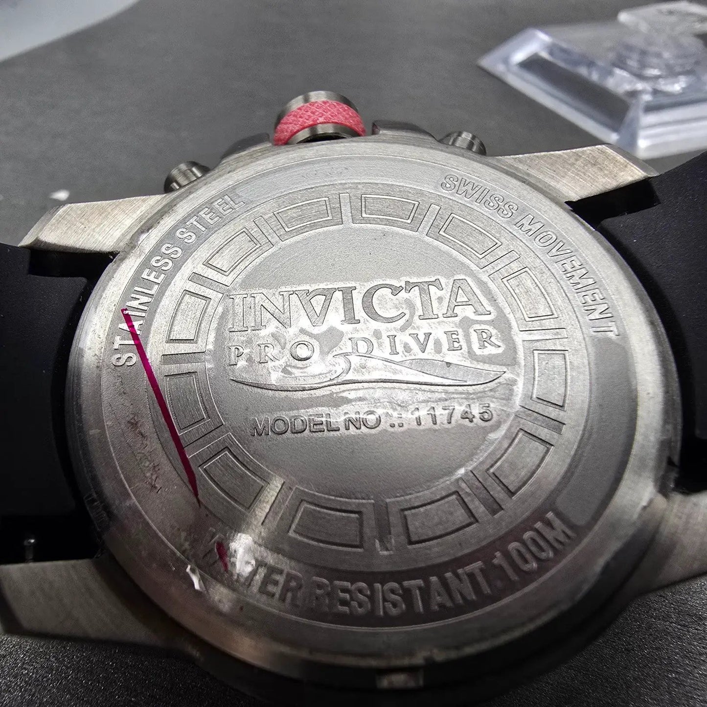 Invicta Pro Diver Chronograph Watch Men 46mm Gray Dial Black Tone 11745 New Batt11