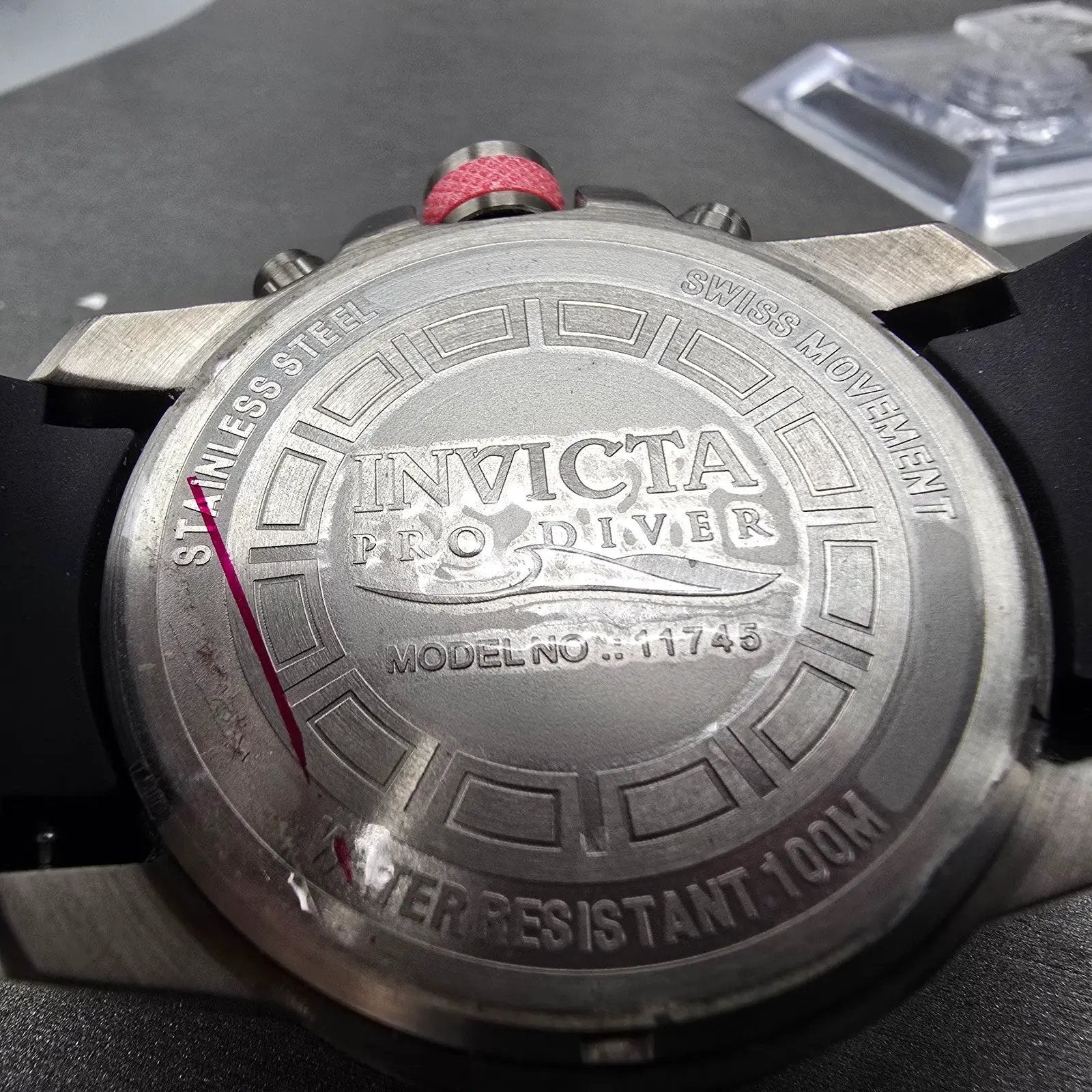 Invicta Pro Diver Chronograph Watch Men 46mm Gray Dial Black Tone 11745 New Batt11