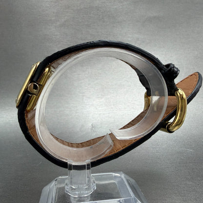 Marc Jacobs Watch Women 28mm Black Dial Gold Tone Rectangle MBM1135 New Battery6