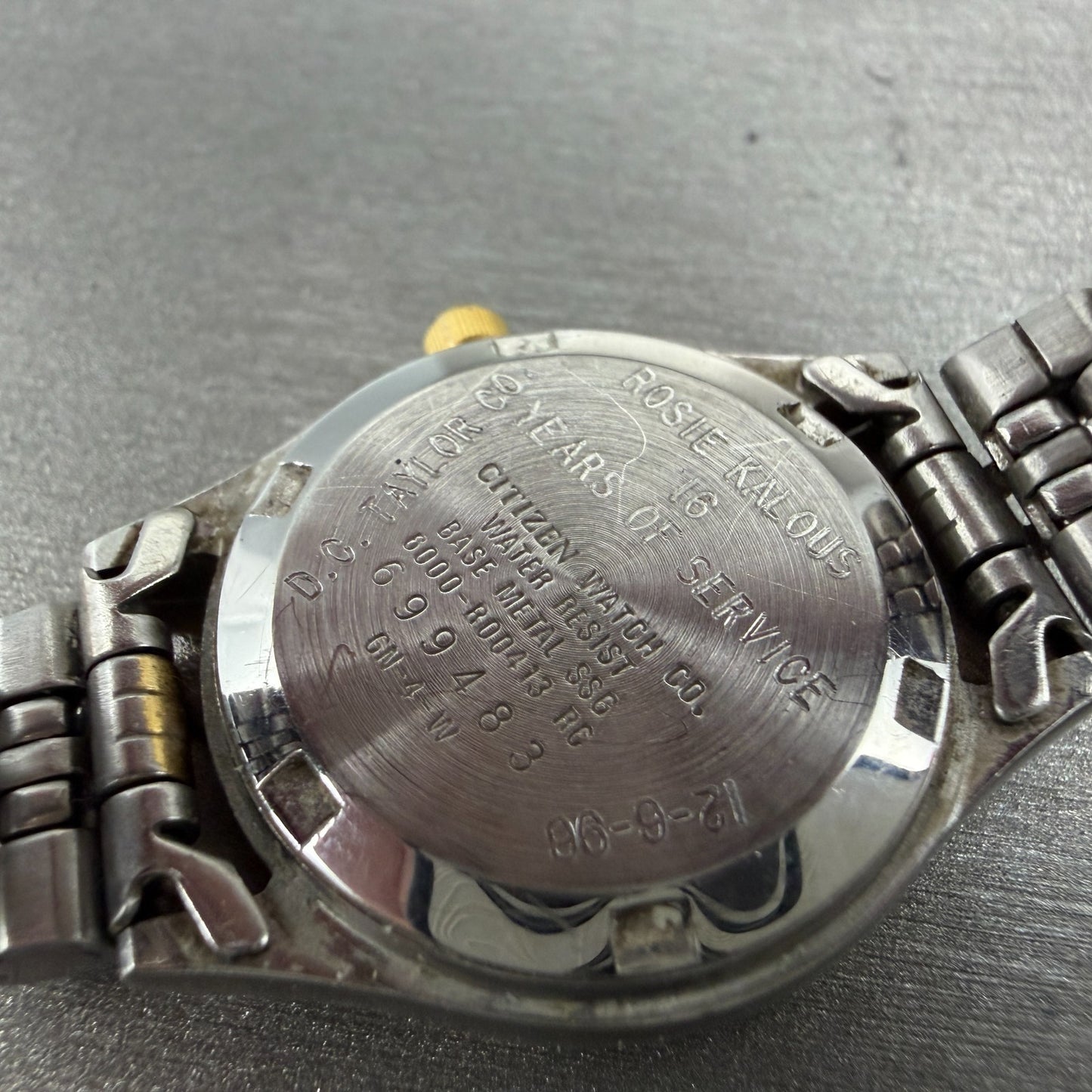 Citizen CQ Watch Women 25mm Champagne Dial Two Tone Daydate 6000-R00413 NewBattC9