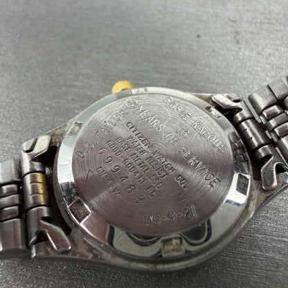 Citizen CQ Watch Women 25mm Champagne Dial Two Tone Daydate 6000-R00413 NewBattC9