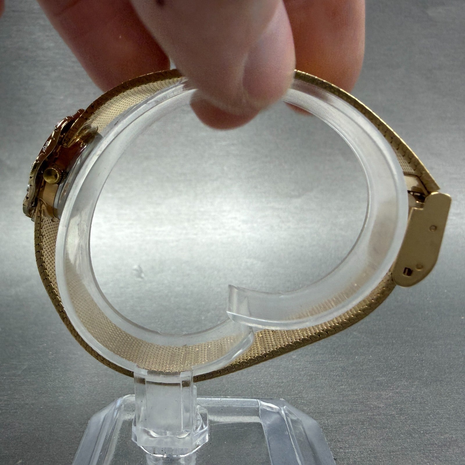 Bulova Armitron Deauville Watch Women 23mm Champagne Dial Gold Tone READ! NewBat6
