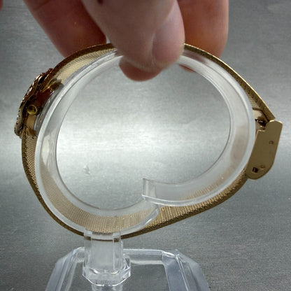 Bulova Armitron Deauville Watch Women 23mm Champagne Dial Gold Tone READ! NewBat6