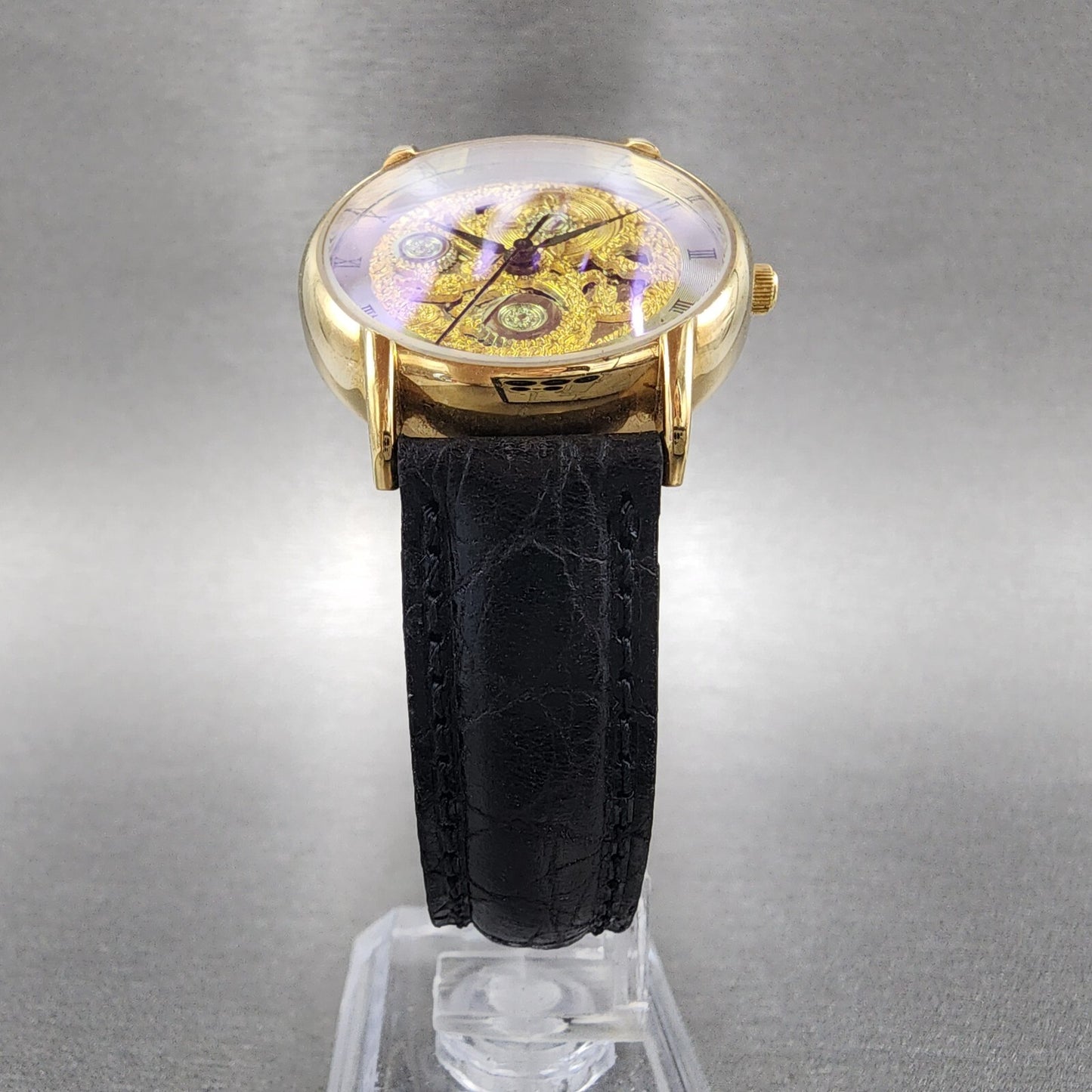 Fossil Watch Women 32mm Skeleton Dial Gold Tone Round SK5019 New Battery5