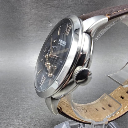 Fossil Townsman Automatic Watch Men 44mm Gray Dial Steel 112210 Round Runs2