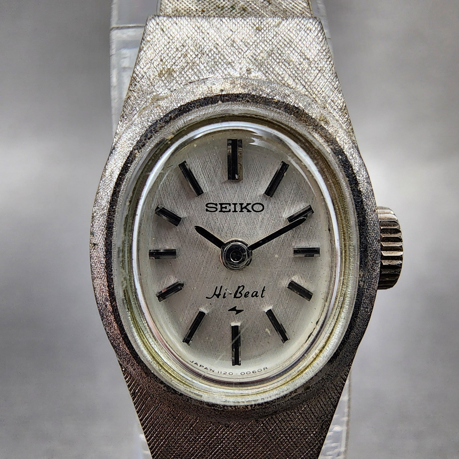 Seiko Watch Women 15mm Silver Dial Silver Tone Manual Oval 11207000 Runs1