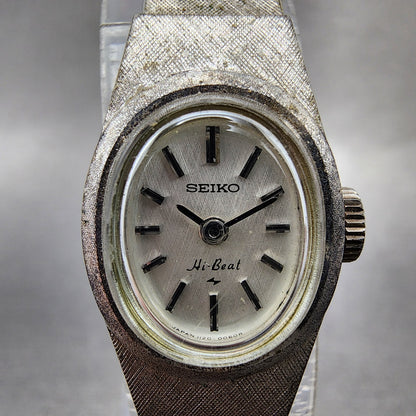 Seiko Watch Women 15mm Silver Dial Silver Tone Manual Oval 11207000 Runs1