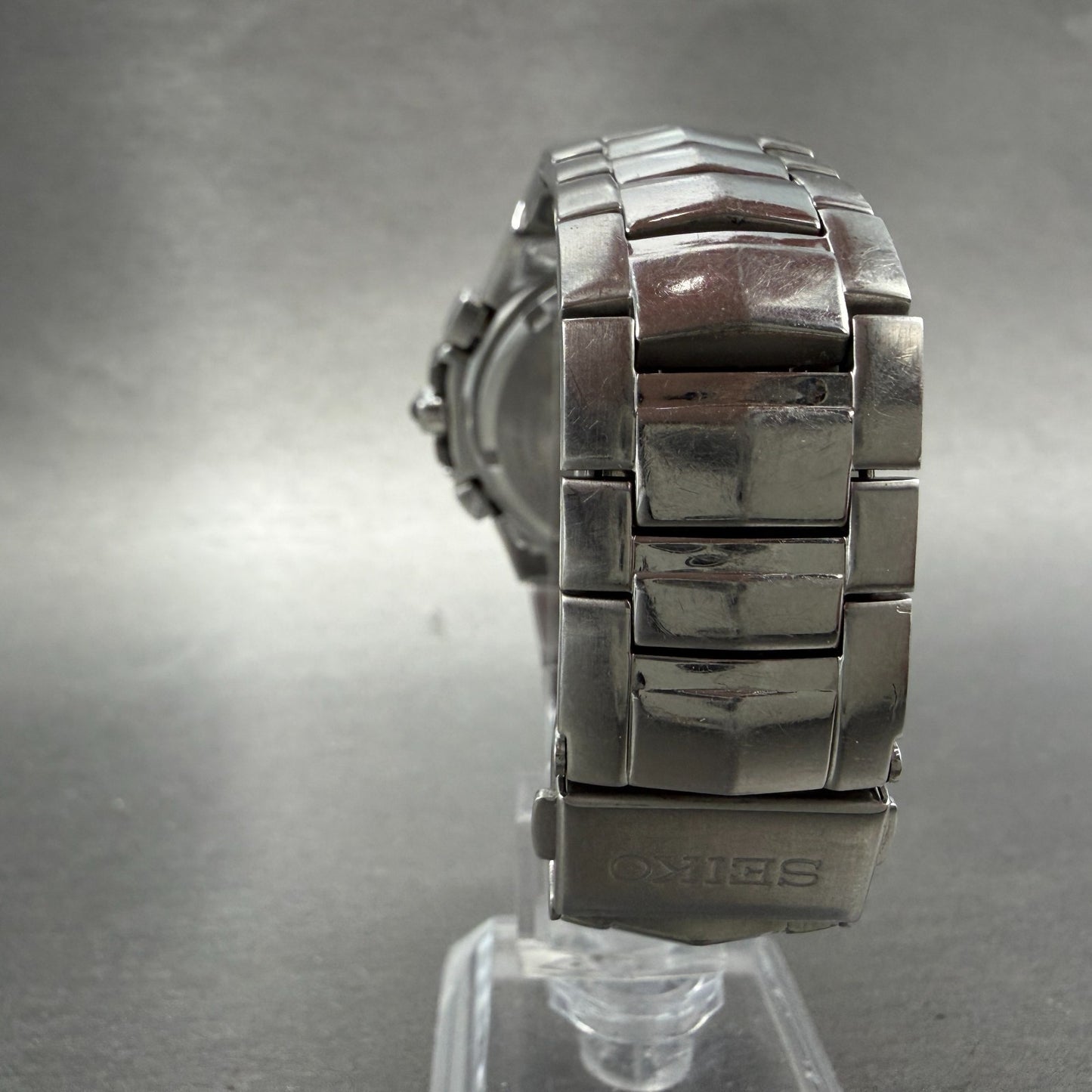 Seiko Coutura World Timer Watch Men 42mm Black Dial Steel Date 5T82-0AA0 PARTS8