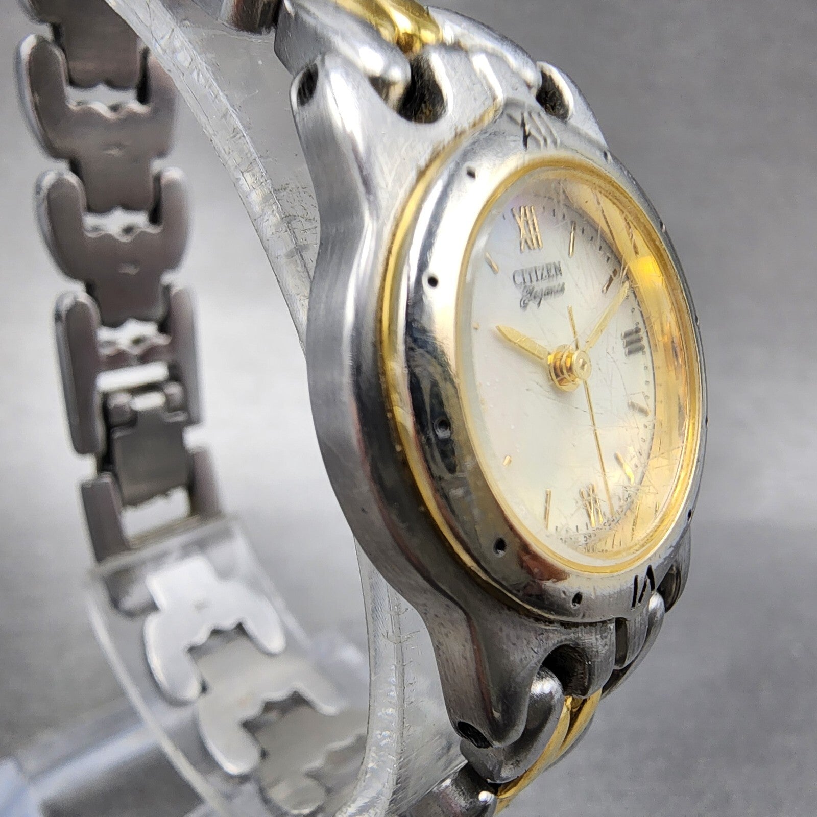 Citizen Elegance Watch Women 23mm MOP Dial Two Tone Round 5930F91334 New Batt3