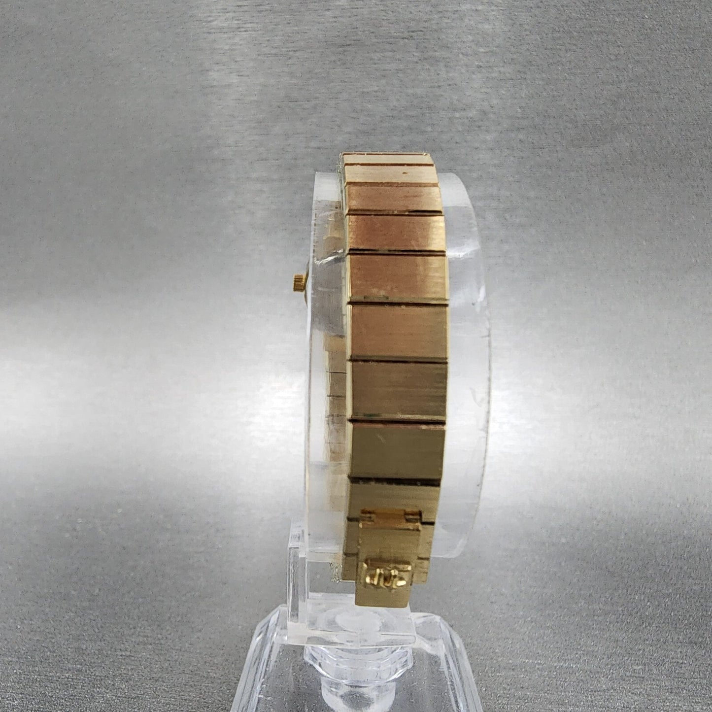 Hamilton Watch Women 19mm Cream Dial Gold Tone Rectangle Oval New Battery7