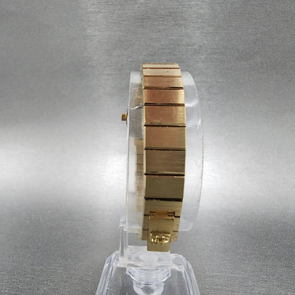 Hamilton Watch Women 19mm Cream Dial Gold Tone Rectangle Oval New Battery7