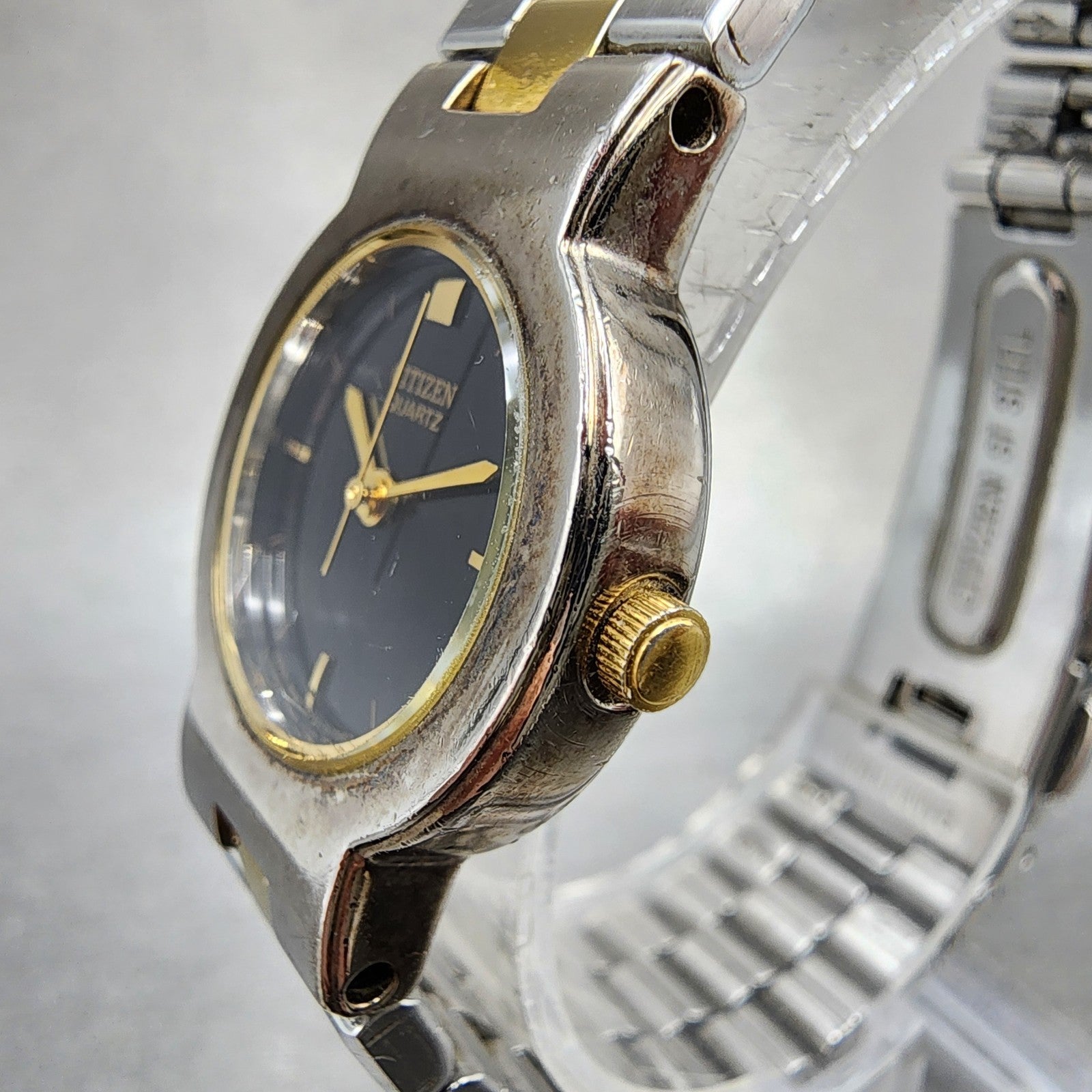 Citizen Watch Women 24mm Black Dial Two Tone Round 1032S93681 New Battery2
