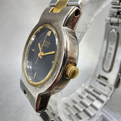 Citizen Watch Women 24mm Black Dial Two Tone Round 1032S93681 New Battery2