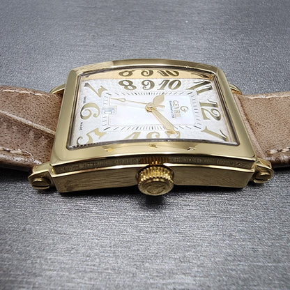 Gevril Avenue Of Americas Watch Women 26mm MOP Dial Gold Tone Date Rectangle2