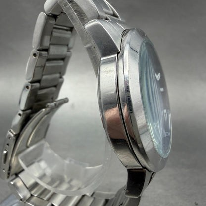 Seiko Anges B Chronograph Watch Men 38mm Blue Dial Steel Round V654-0A10 Newbatt3