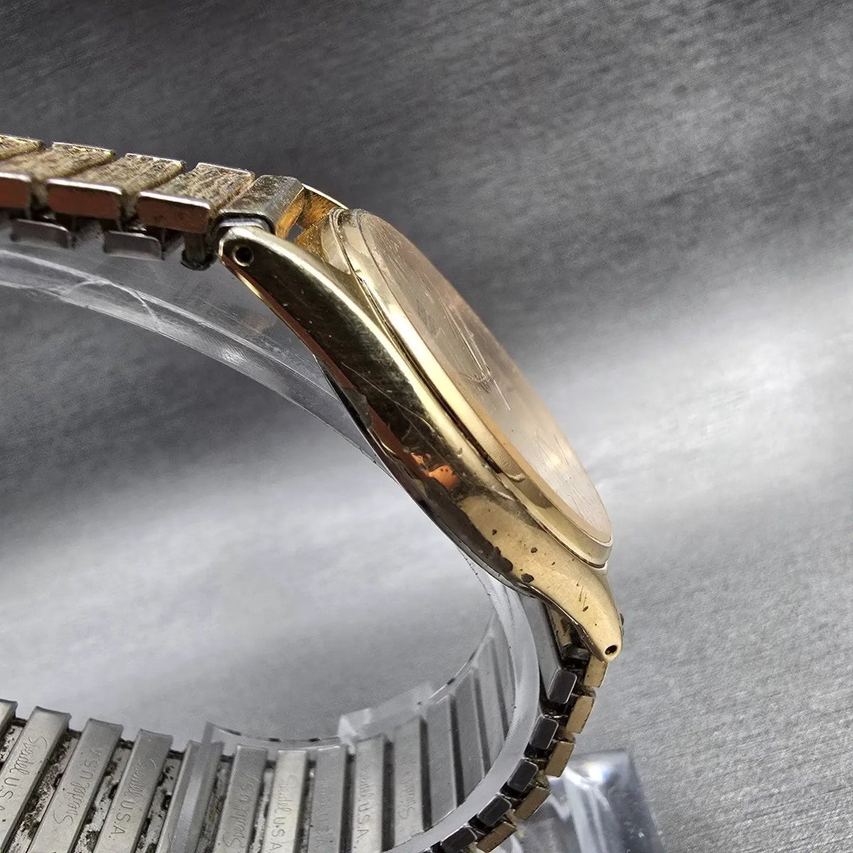 Seiko Watch Men 33mm Champagne Dial Gold Tone Daydate Round 6533-8019 New Batt3