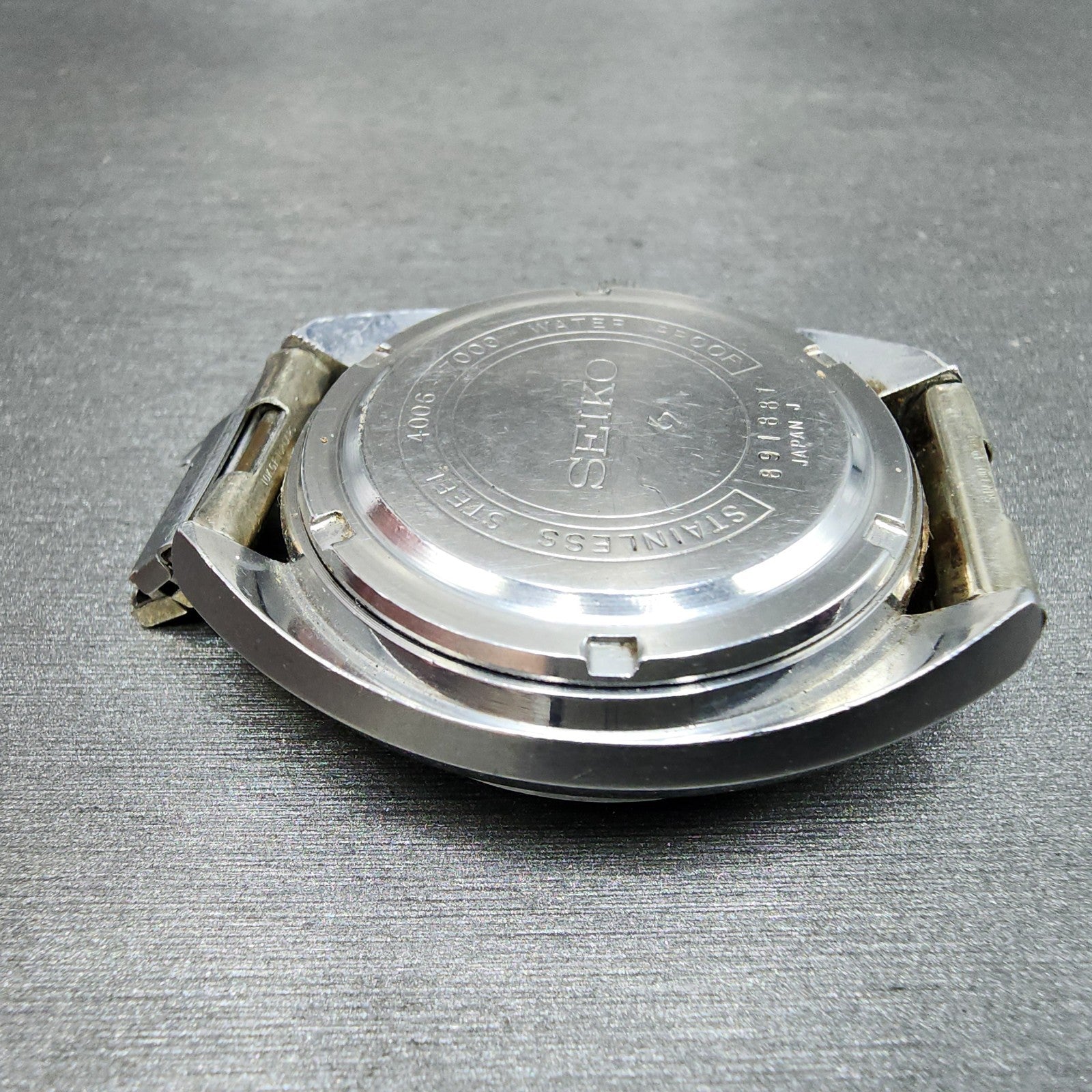 Seiko BellMatic Watch Men 38mm Silver Dial Silver Tone Daydate Alarm PARTS12