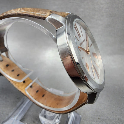 Michael Kors Martman Watch Women 38mm Silver Dial Steel Round MK2479 New Battery3