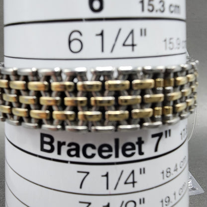 Seiko Exceline Watch Women 24mm Silver Dial Two Tone Round 73200410 New Battery10