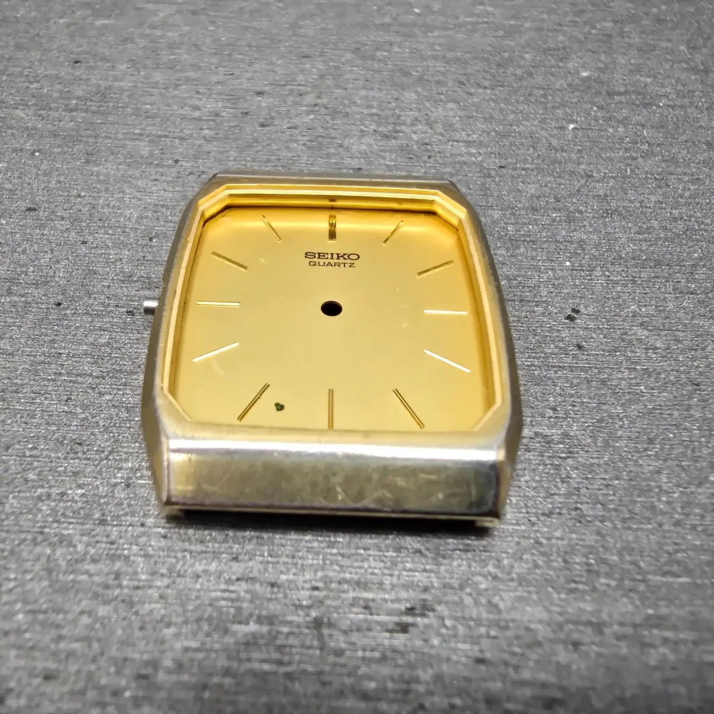 Seiko 6530-5080 Watch Case & Dial Champagne Dial Gold Tone Rectangle 27mm READ!!2