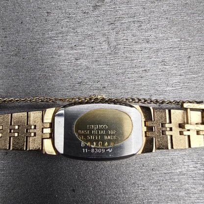 Seiko Watch Women 16mm Cream Dial Gold Tone Oval 11-8309 Manual Wind Vintage10