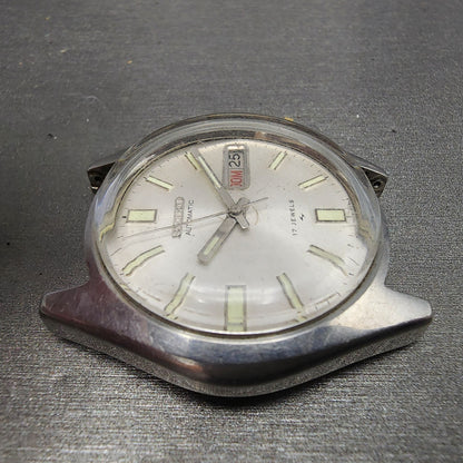 Seiko Automatic Watch Men 38mm Silver Dial Silver Tone Daydate 70098049 PARTS4