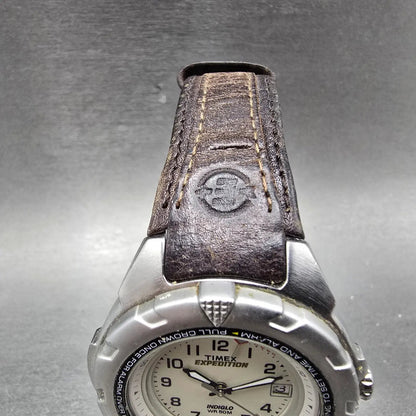 Timex Expedition Shenmue Watch Men 40mm White Dial Silver Tone Alarm New Battery4