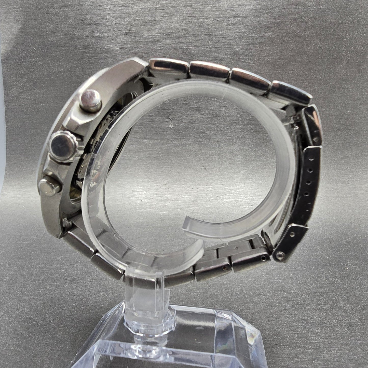 Invicta Chronograph Watch Men 45mm Blue Dial Silver Tone Date Round 14332 PARTS7