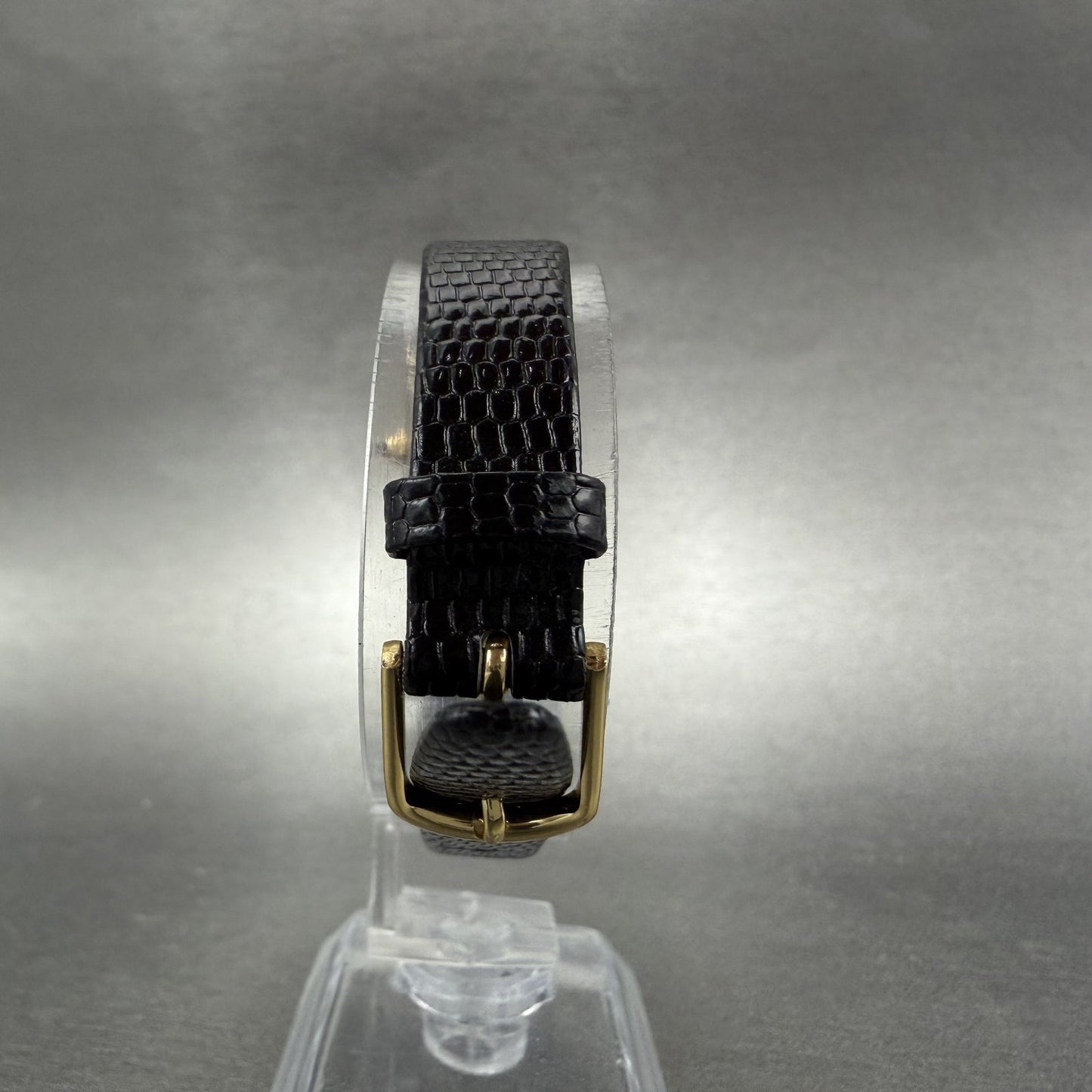 Citizen CQ Tank Watch Women 16mm Black Dial Gold Tone 3220-945174 New Battery KL7