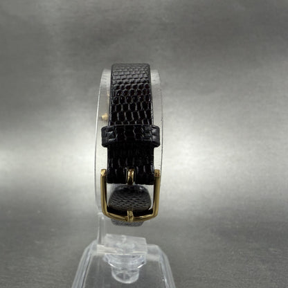 Citizen CQ Tank Watch Women 16mm Black Dial Gold Tone 3220-945174 New Battery KL7