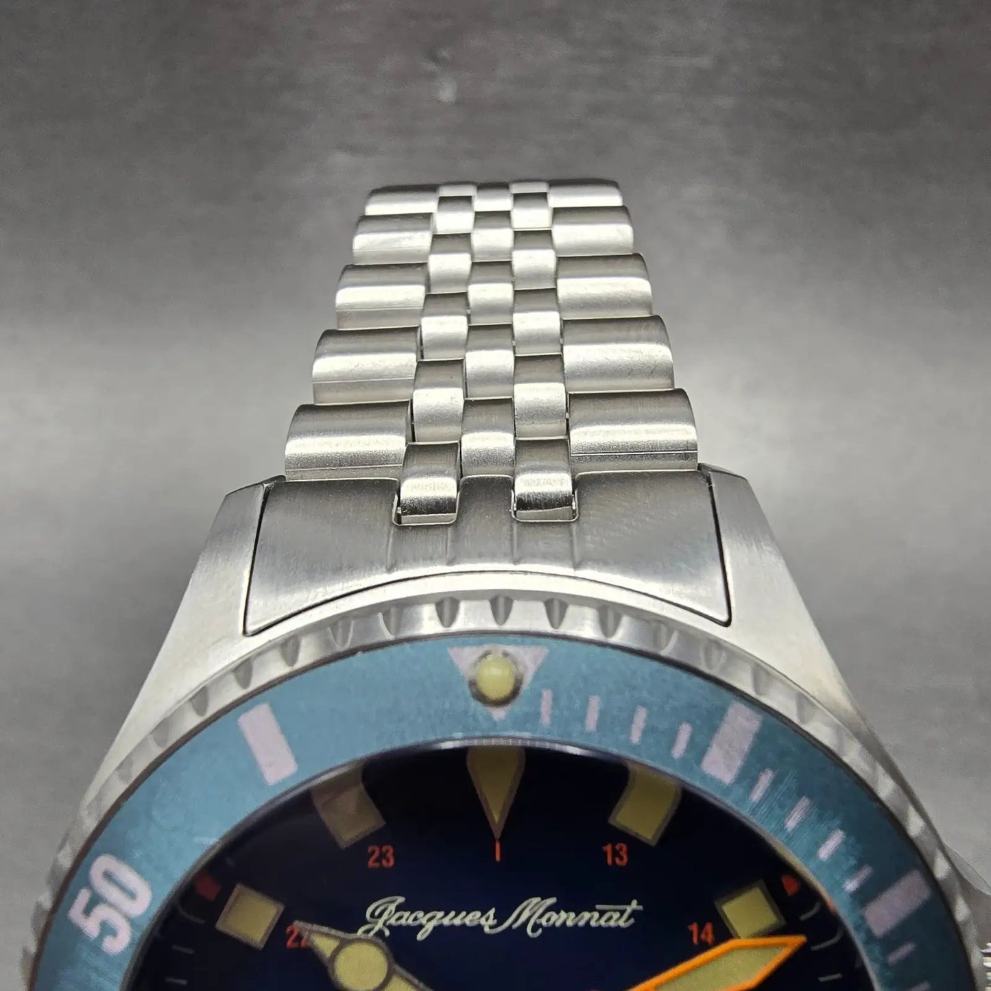 Jacques Monnat Antilles Blue Dive Watch Men 41mm Blue Dial Steel Automatic Runs4