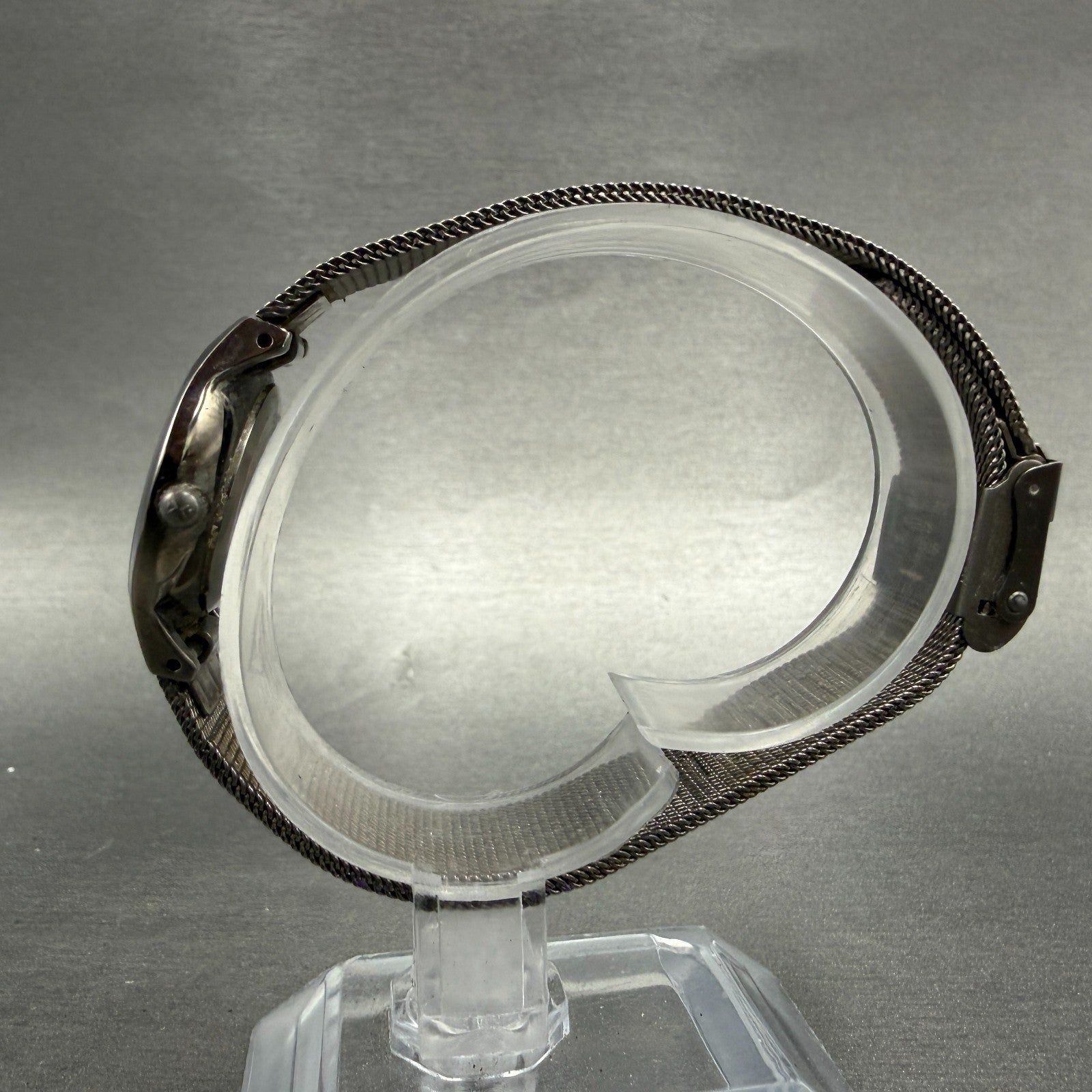 Skagen Watch Women 24mm Black Dial Titanium Mesh Band 233XSTTM New Battery6