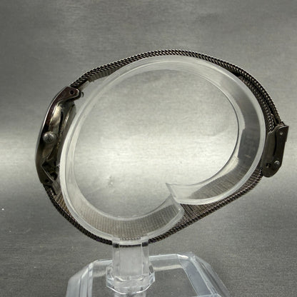 Skagen Watch Women 24mm Black Dial Titanium Mesh Band 233XSTTM New Battery6