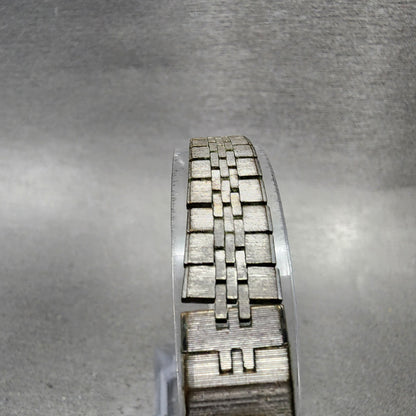 Seiko Tank Watch Women 12mm Silver Dial Silver Tone Rectangle Manual Wind Runs4