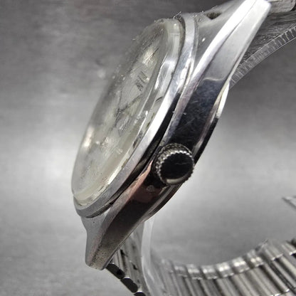 Seiko SQ Watch Men 35mm White Dial Silver Tone Daydate 7123-8290 PARTS3
