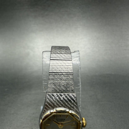 Citizen CQ Watch Women 17mm Silver Dial Silver Tone Round 3220-320247 New Batt4
