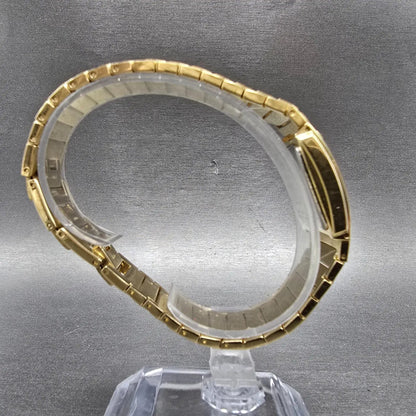 Elgin Tank Watch Women 19mm Gold Dial Gold Tone Rectangle EG286NB New Battery8