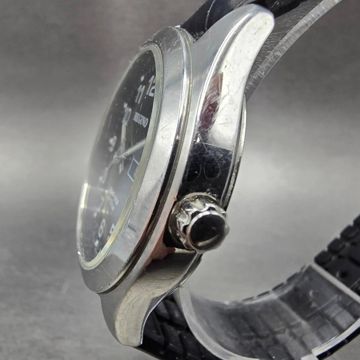 Citizen Reguno Solar Watch Men 40mm Black Dial Steel Daydate J800-R006185 Runs2
