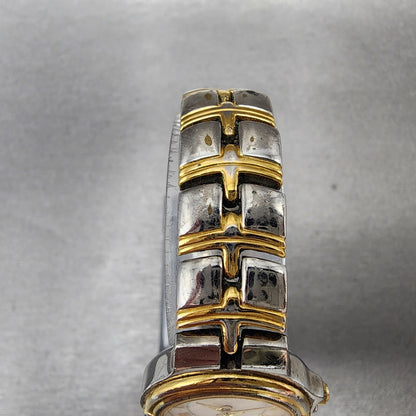 Bulova Watch Women 24mm MOP Dial Two Tone Round Bracelet 98L56 New Battery4