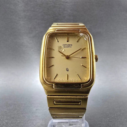 Citizen Tank Watch Men 26mm Gold Dial Gold Tone Rectangle 6030-S60201 PARTS6