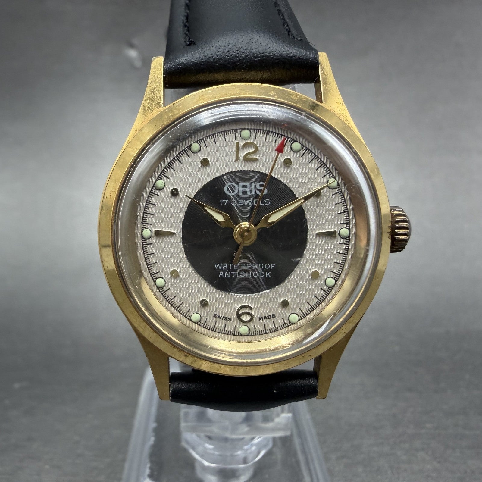 Oris Watch Women 30mm White Dial Gold Tone Round Manual Wind Runs Vintage0