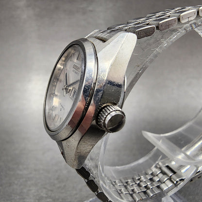 Seiko Automatic Watch Women 24mm Silver Dial Silver Tone Daydate 2706-0290 Runs