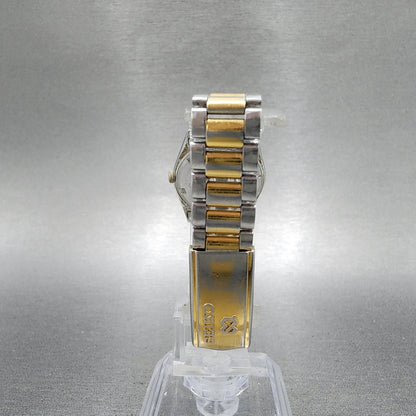 Seiko SQ Watch Women 24mm Gold Dial Two Tone Daydate Round 3E230A60 New Battery8