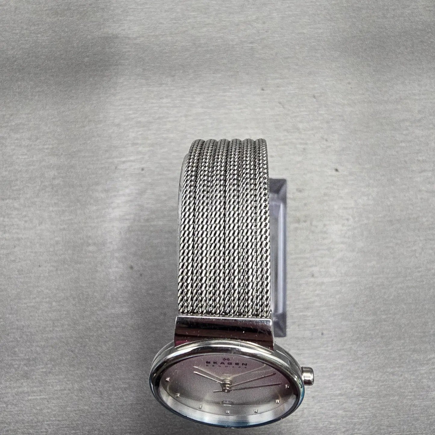 Skagen Watch Women 26mm Silver Dial Silver Tone Date Round  355SSS1 New Battery4