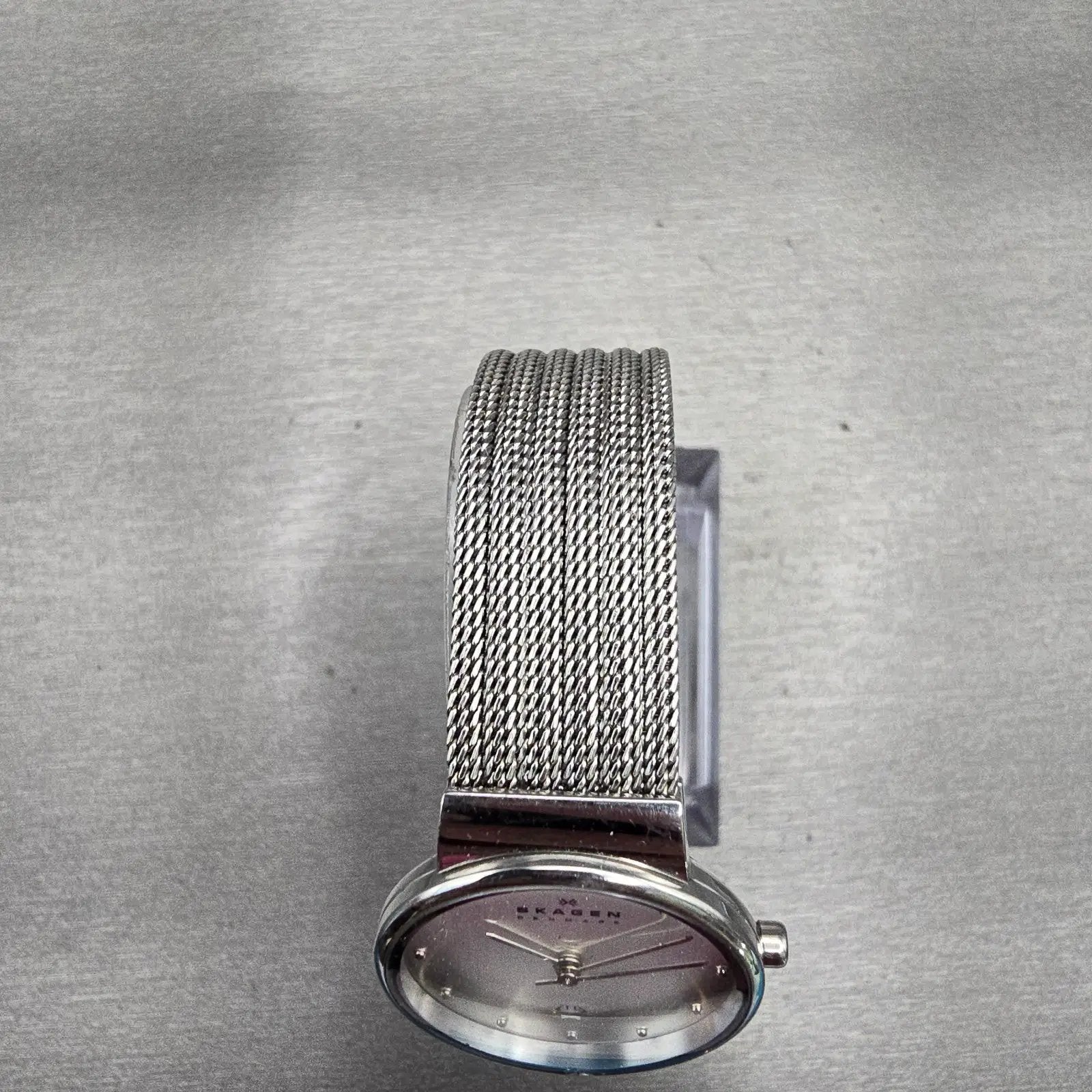 Skagen Watch Women 26mm Silver Dial Silver Tone Date Round  355SSS1 New Battery4