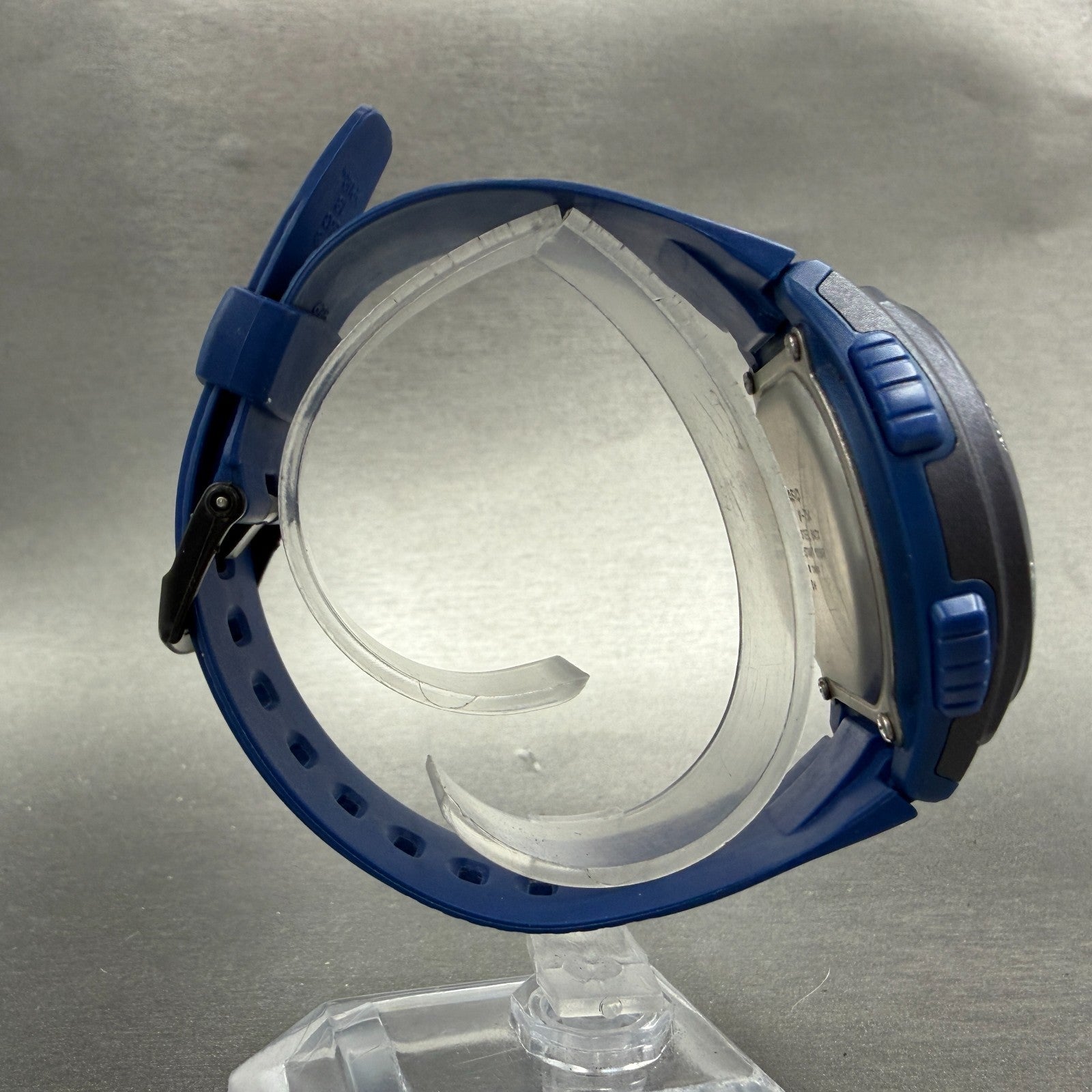 Casio Illuminator Watch Men 42mm Digital Blue Tone Round W-734 New Battery8