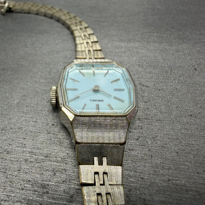 Seiko Watch Women 24mm Blue Dial Silver Tone READ!!! Manual 11-4899 Runs Vintage4