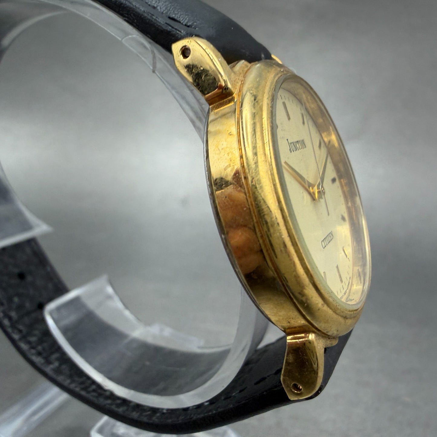Citizen Junction Watch Unisex 32mm Champagne Dial Gold Tone Round New battery3