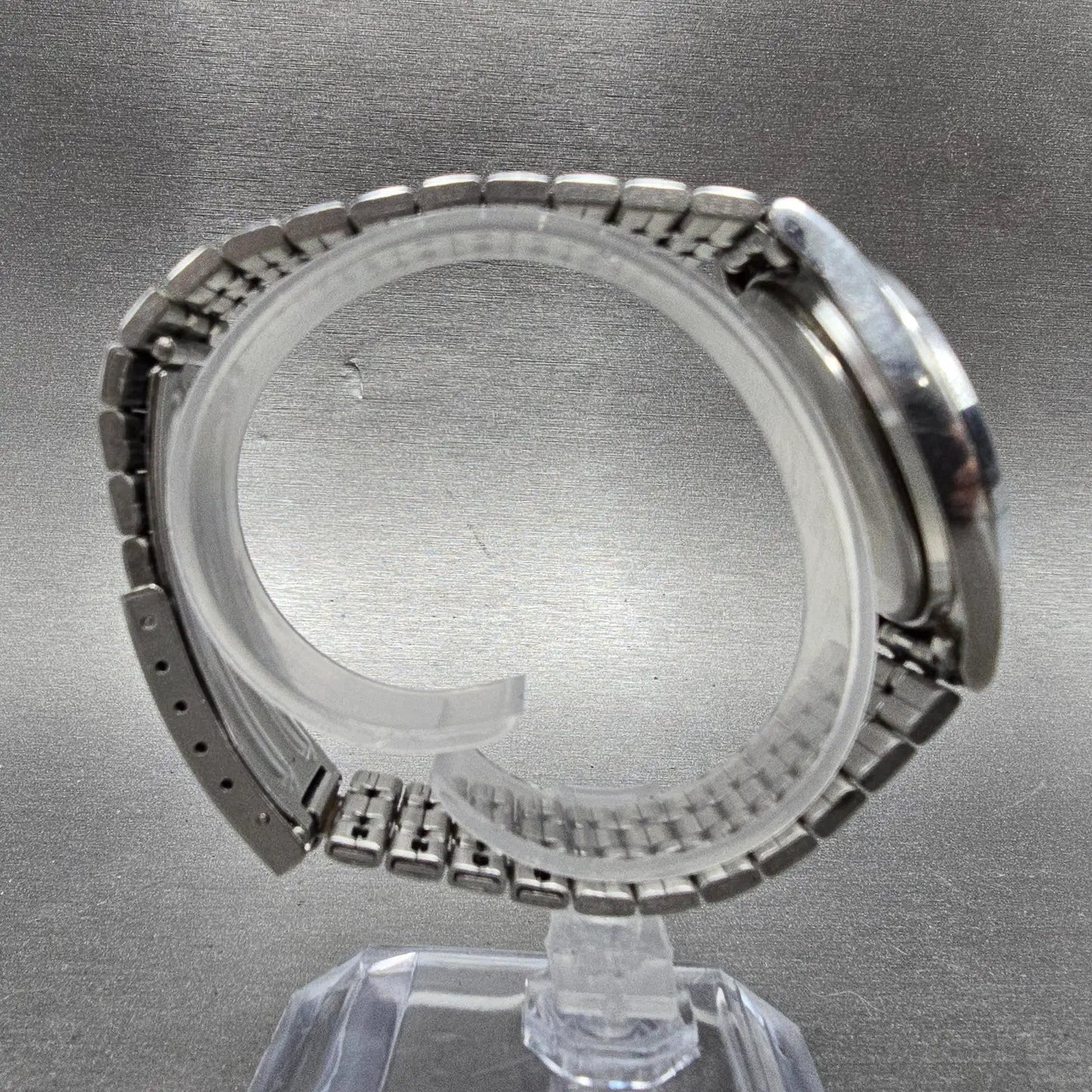 Seiko Alba Watch Men 35mm White Dial Silver Tone Daydate Round V333-7030 PARTS9