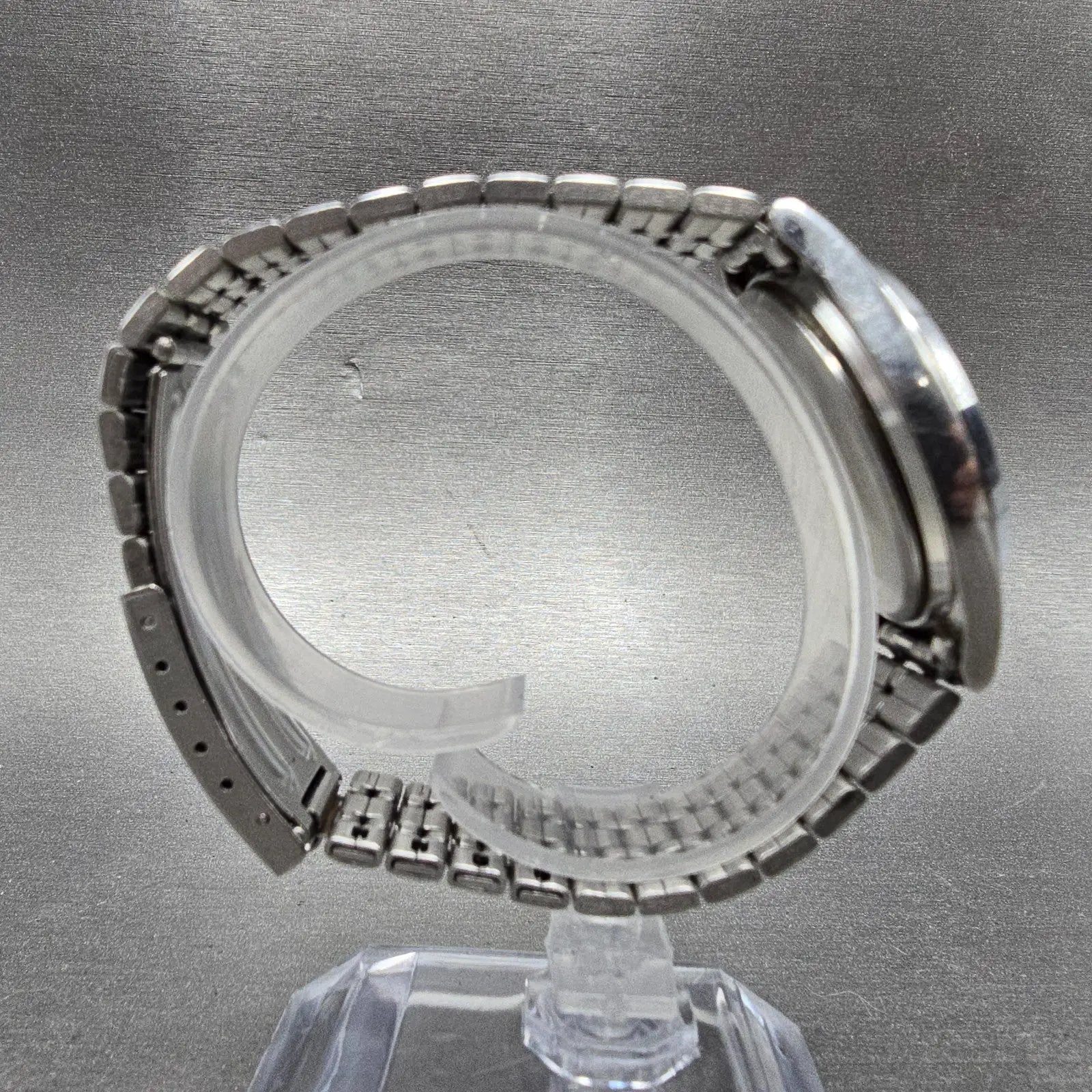 Seiko Alba Watch Men 35mm White Dial Silver Tone Daydate Round V333-7030 PARTS9